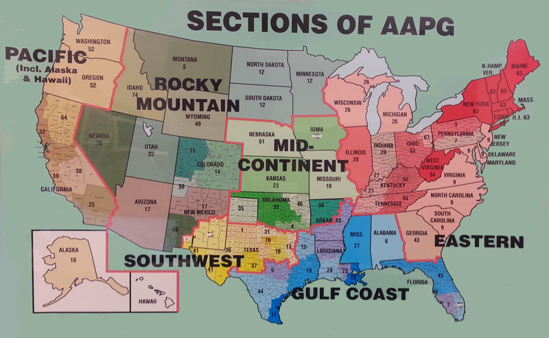AAPG Section Map